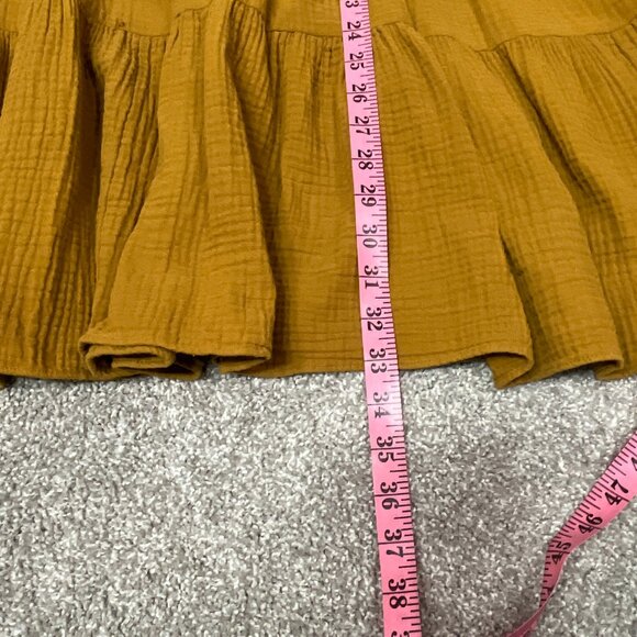 Madewell Lightspun Colette Dress Womens 4 Mini Babydoll Pockets Boho Tiered - Picture 7 of 8